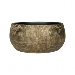 TerSteegeBowlRyanShinyGold28cmrondegoudenbloempotvoor