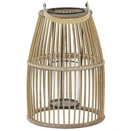 Beliani-HOSTE-Lantaarn-Beige-Bamboehout