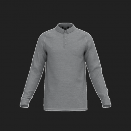 MizunoMelangeLSPoloGrijsHerenMaatXL