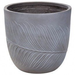 Beliani-FTERO-Bloempot-Grijs-42x42x40cm-Kleivezel