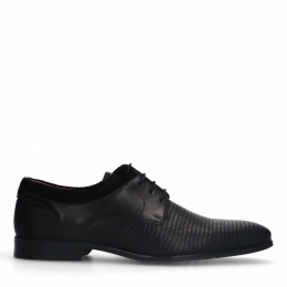 Zwartelerenveterschoenen