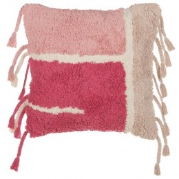 Beliani-BISTORTA-Sierkussen-Roze-Katoen
