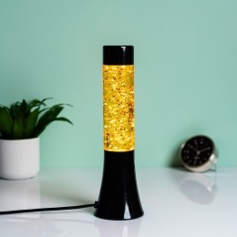 Minilavalampmetglitters-Zwartgoud