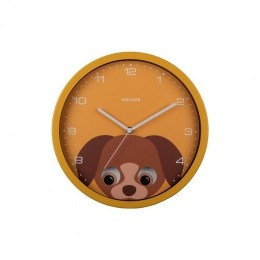 Karlsson-WallClockPeekabooDog