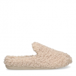 Beigeteddypantoffels
