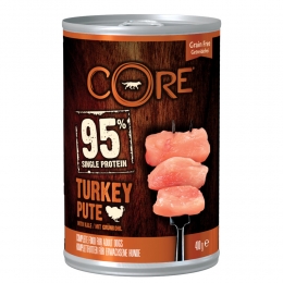 6xWellnessCoreHondenvoerBlikKalkoen-Kool400gr