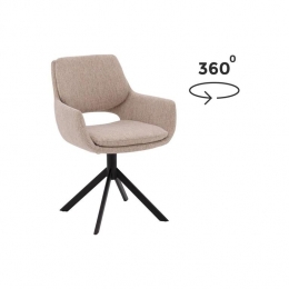 GoossensEetkamerstoelDaisy-Textielmetarmleuning