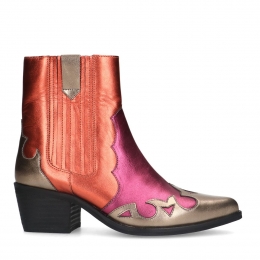 Rodemetalliclerencowboylaarzen