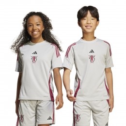 adidasJudeBellinghamTrainingsshirtKidsLichtgrijsZwartDonkerroze