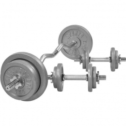 Halterset70kg-Gietijzer-HaltersmetGewichten-Schroefsluiting30mm-GorillaSports
