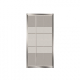 NisdeurVMGoAvis80x185cmSchuifdeur4mmVeiligheidsglasMetStrokenChroom