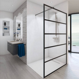 BossWessingInloopdoucheBWSFreeTimemetZwarteProfielen8mmMatZwart-InloopdoucheBwsFreeTimeMetZwarteProfielen90x200cm8mmMat