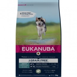 EukanubaAdultGraanvrijHondenvoerLam3kg