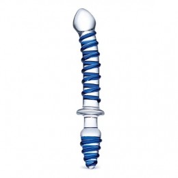 GlasMrSwirlyDubbeleGlazenDildoButtPlug