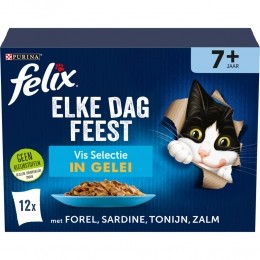 FelixElkeDagFeestVisSelectieinGelei7Jaar12x85gr