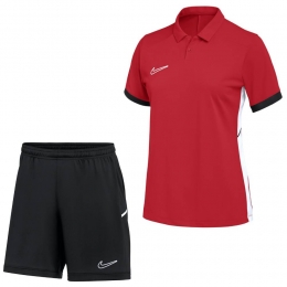 NikeAcademy25PoloTrainingssetDamesRoodZwartWit