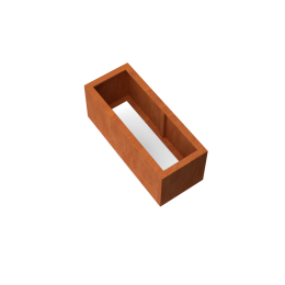 ArtesaRechthoekigeplantenbakcortenstaalL100xB40xH40cmzonderbodemGeroba-Geroba