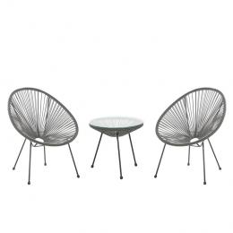 Beliani-ACAPULCOII-Bistrosetvoor2-Grijs-PErotan