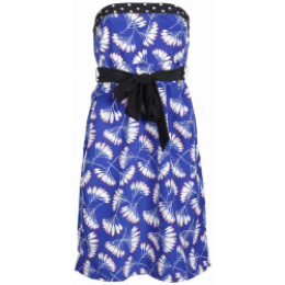 Deptstraplessjurk-WhirlingFlow-Blauw