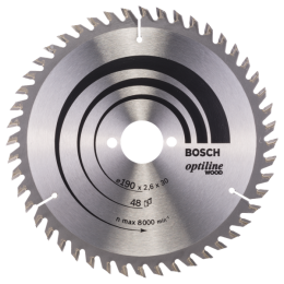 Bosch2608640617OptilineCirkelzaagblad-190X30X48T-Hout