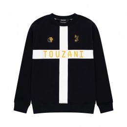 TouzaniChagoiCrewSweaterKidsZwartWitGoud