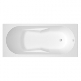 LigbadRihoLazy170x75cmBedieningsknopMiddenWitGlanzend