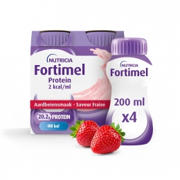 FortimelProtein2kcalAardbei4x200ml