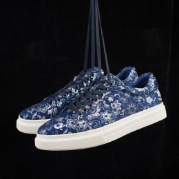 BlueSkyFlowerSneakerLureaux-HandgemaakteNetteSchoenenVoorHeren