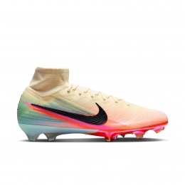 NikeZoomMercurialSuperfly10KerrEliteGrasVoetbalschoenenFGLichtgeelRozeTurquoise