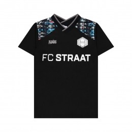 TouzaniLaManchaFCStraatTrainingsshirtKidsZwartWit