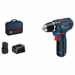 BoschGSR12V-1512VLi-IonAccuBoor-schroefmachineSet2x20AhAccuInToolbag