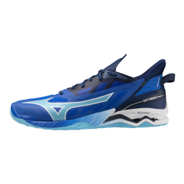 MizunoWAVEMIRAGE5HandbalschoenenMugenBlauwWitEstateBlauwDamesHerenMaat50