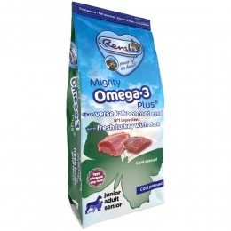 20kortingbij2stuksRenskeMightyOmega-3PlusGeperstHondenvoerKalkoenEend65kg