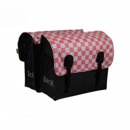 DubbeleFietstasClassicPinkChecker