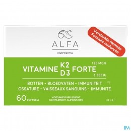 AlfaVitamineK2D3Forte60Softgels