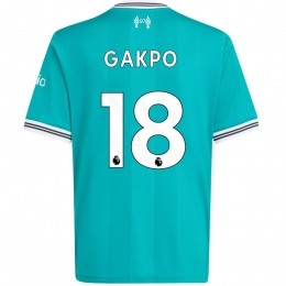 adidasLiverpoolGakpo18DerdeShirt2025-2026Kids