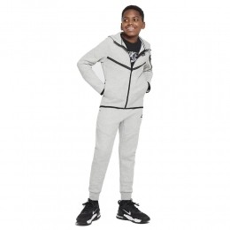 NikeTechFleeceSportswearTrainingspakKidsLichtgrijsZwart