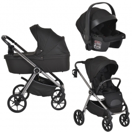 CangarooUniqueCarbonBlack3-in-1Kinderwagenincli-SizeAutostoel