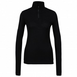 WeNorwegians-WomensTryvannColblockZipup-Merino-ondergoedmaatLzwart