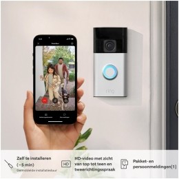 RingBatteryVideoDoorbellChimeSlimmedeurbelGrijs