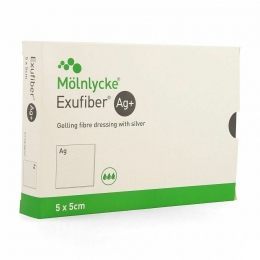 ExufiberAgGelfibreDressingSter5X5cm10
