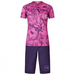ENDURAGridFloralLTDPrintedDamessetfietsshirtfietsbroekdamesset2