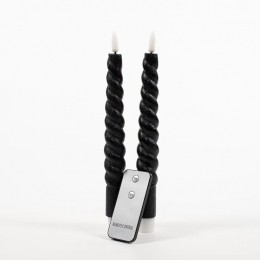 AnnaCollectionLEDswirldinerkaarsen-2xst-zwart-23cm
