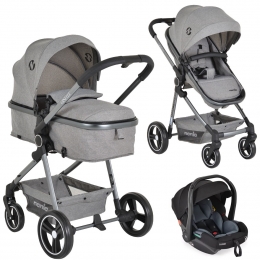 MoniNaniaGiselleGrey3-in-1Kinderwagenincli-SizeAutostoel