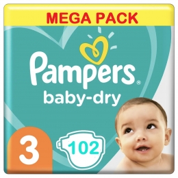 Pampers-BabyDry-Maat3-Megapack-102stuks-610KG