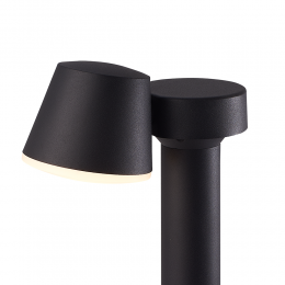 MemphiskantelbareLEDsokkellamp-80cm-3000Kwarmwit-6Watt-Padverlichting-IP54voorbinnenenbuiten-Modernetuinsokkel-Zwart
