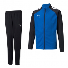 PUMAteamLIGAFull-ZipTrainingspakKidsBlauwZwart