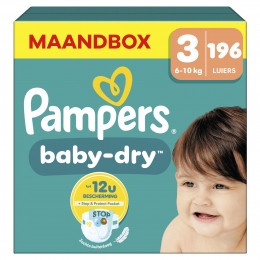 Pampers-BabyDry-Maat3-Maandbox-196stuks-610KG