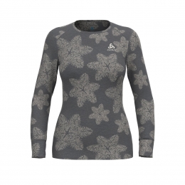 OdloWomensGodJulPrintLSCrewNeckShirt