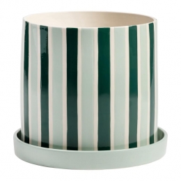 kleveringClashBloempotLarge-StripeGroen